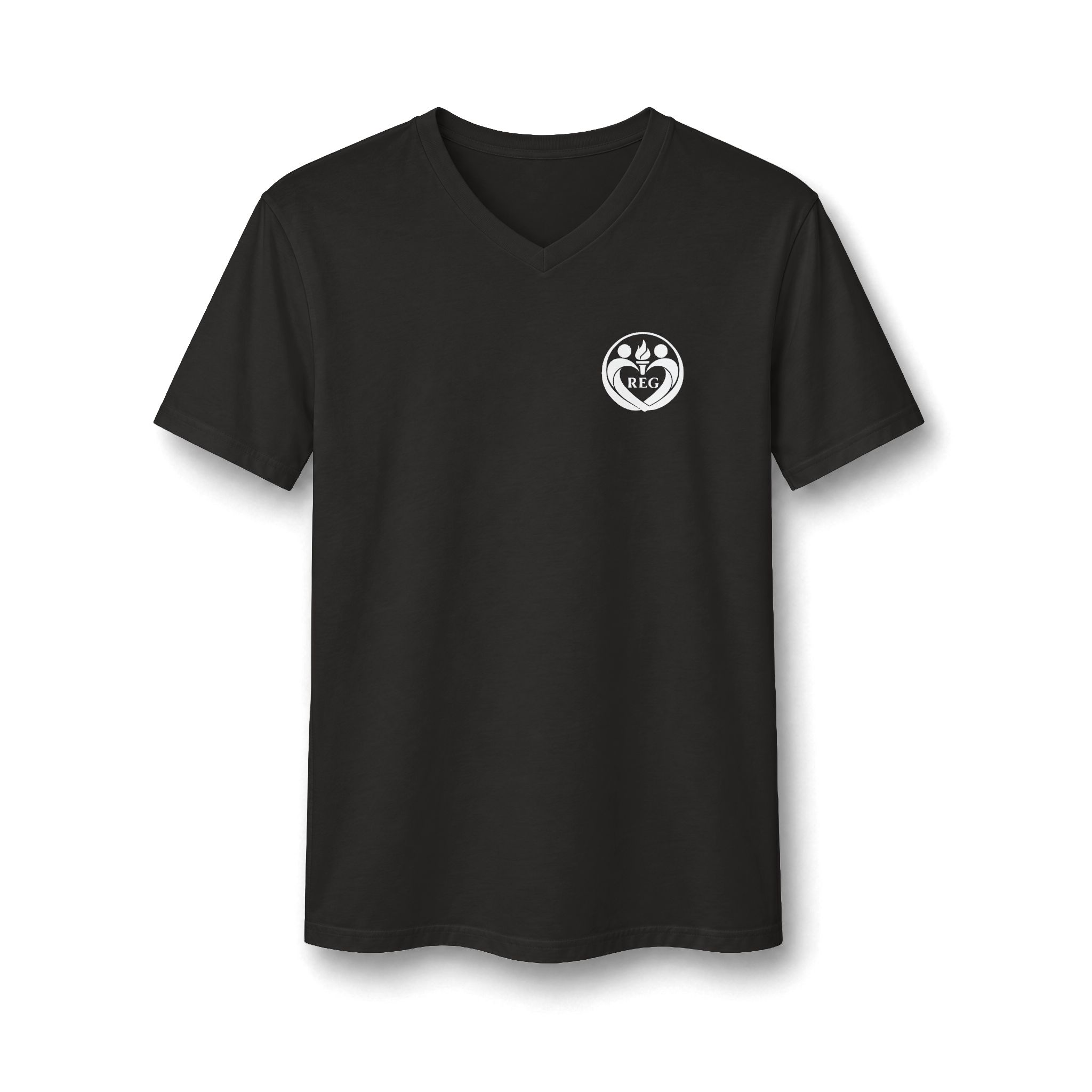 The Heart Opens Where — V-Neck Tee - Image 2