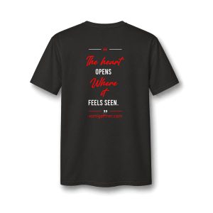 The Heart Opens Where — V-Neck Tee