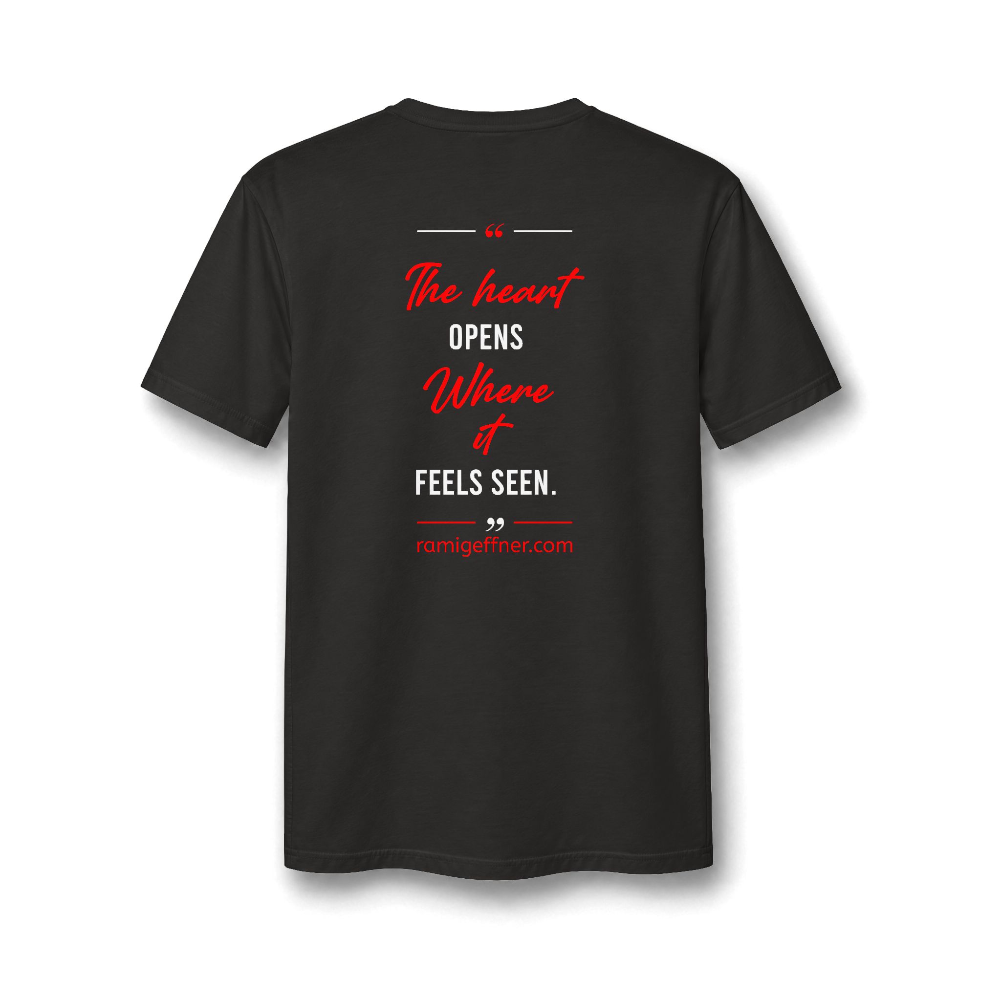 The Heart Opens Where — V-Neck Tee